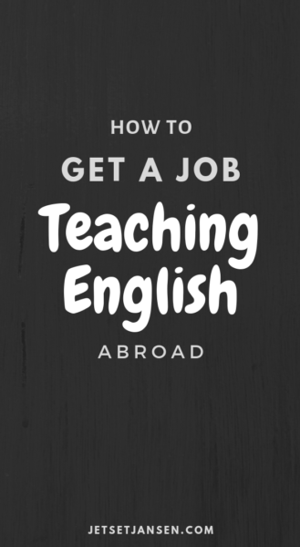 How to get a job teaching English abroad.