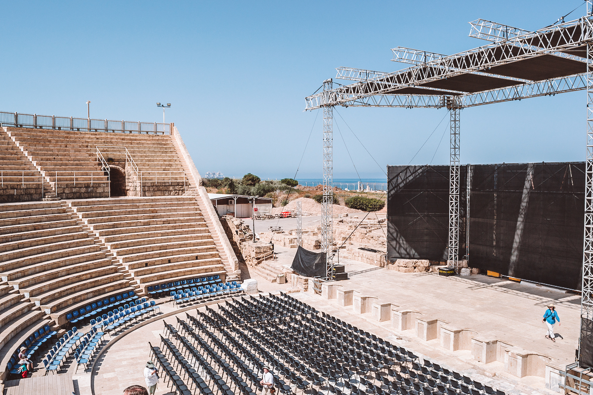 The amphitheater at Caesarea in Israel.