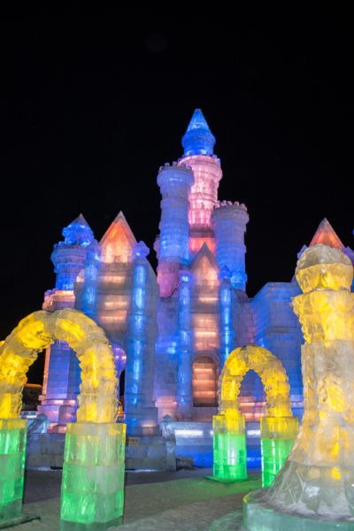 Ice castle in China.