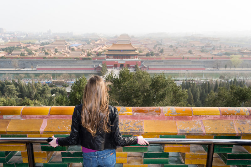A view of the Forbidden City from Jingshan Park.