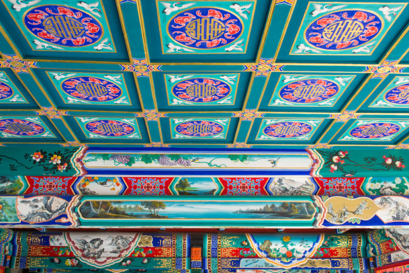 The painted ceilings of the Summer Palace.