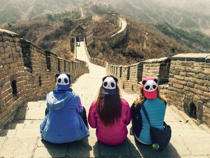Visiting the Great Wall of China at Mutianyu.