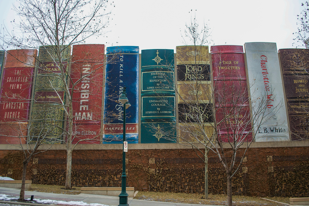 The Community Bookshelf: Giant books in Kansas City.