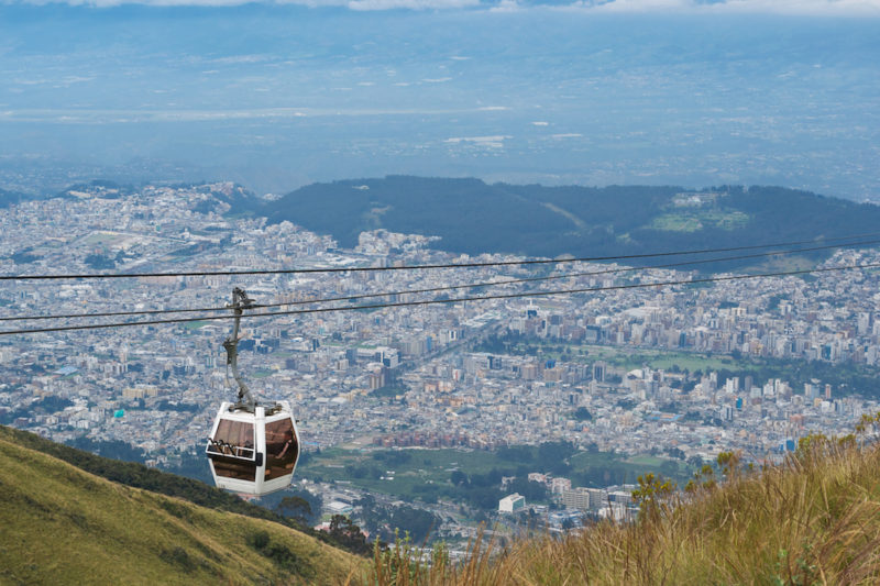 The teleferico in Quito, Ecuador.