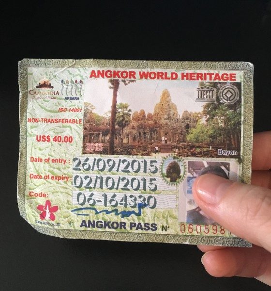 Ticket to Angkor Wat.