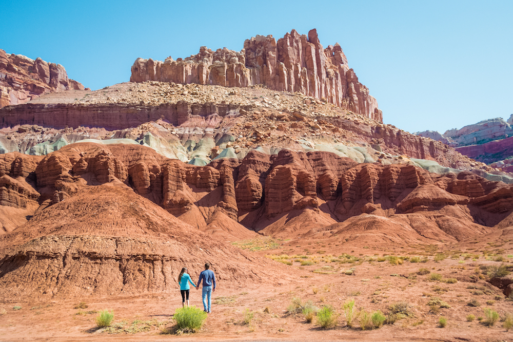 Capital Reef landscape in the wild west.