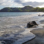 Black sand beach in Costa Rica.