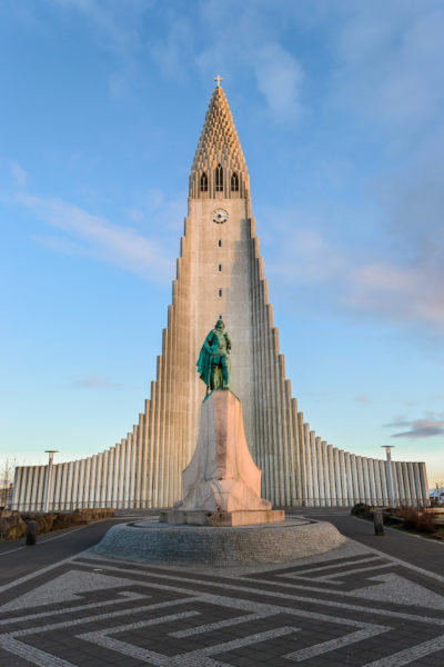 Hallgrimskirkja church in Reykjavik, Iceland. 