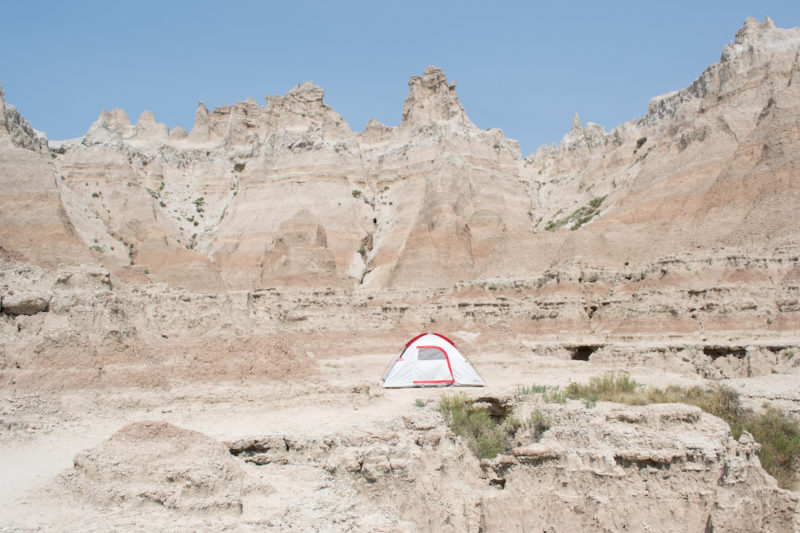 Camping in the Badlands.