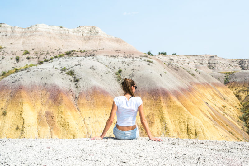 Yellow Mounds in Badlands National Park.