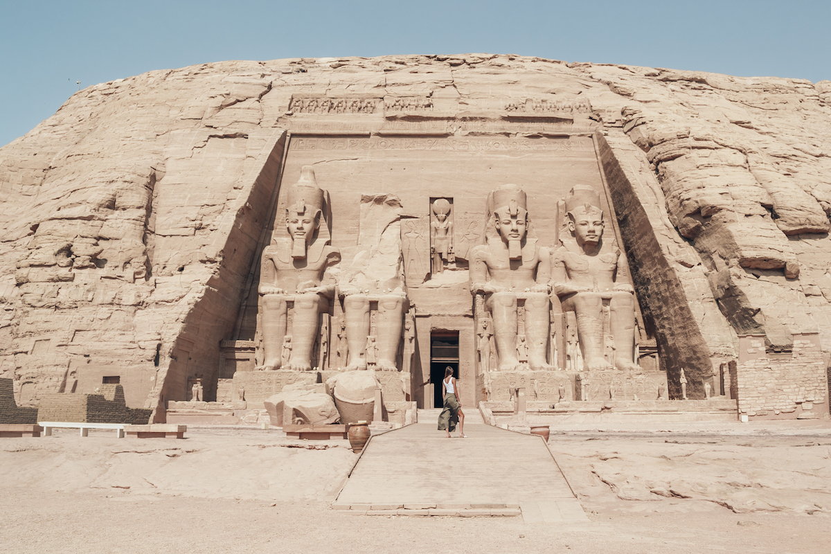 The temple of Abu Simbel in Egypt.