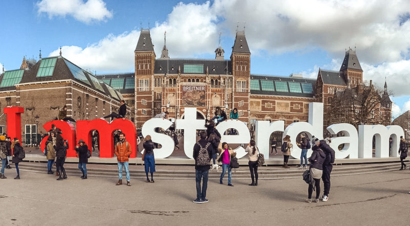 IAmsterdam sign in the Netherlands. 