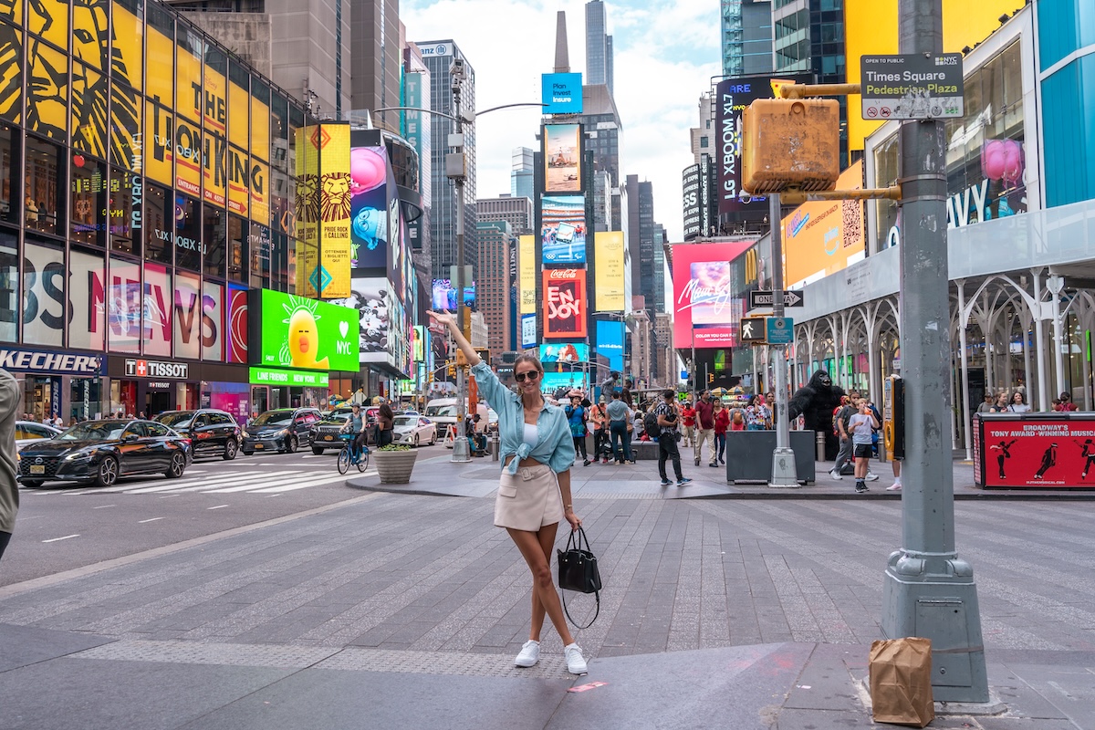 Times Square in New York City.
