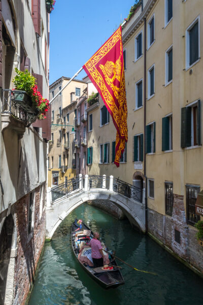 A gondola in Venice, Italy.