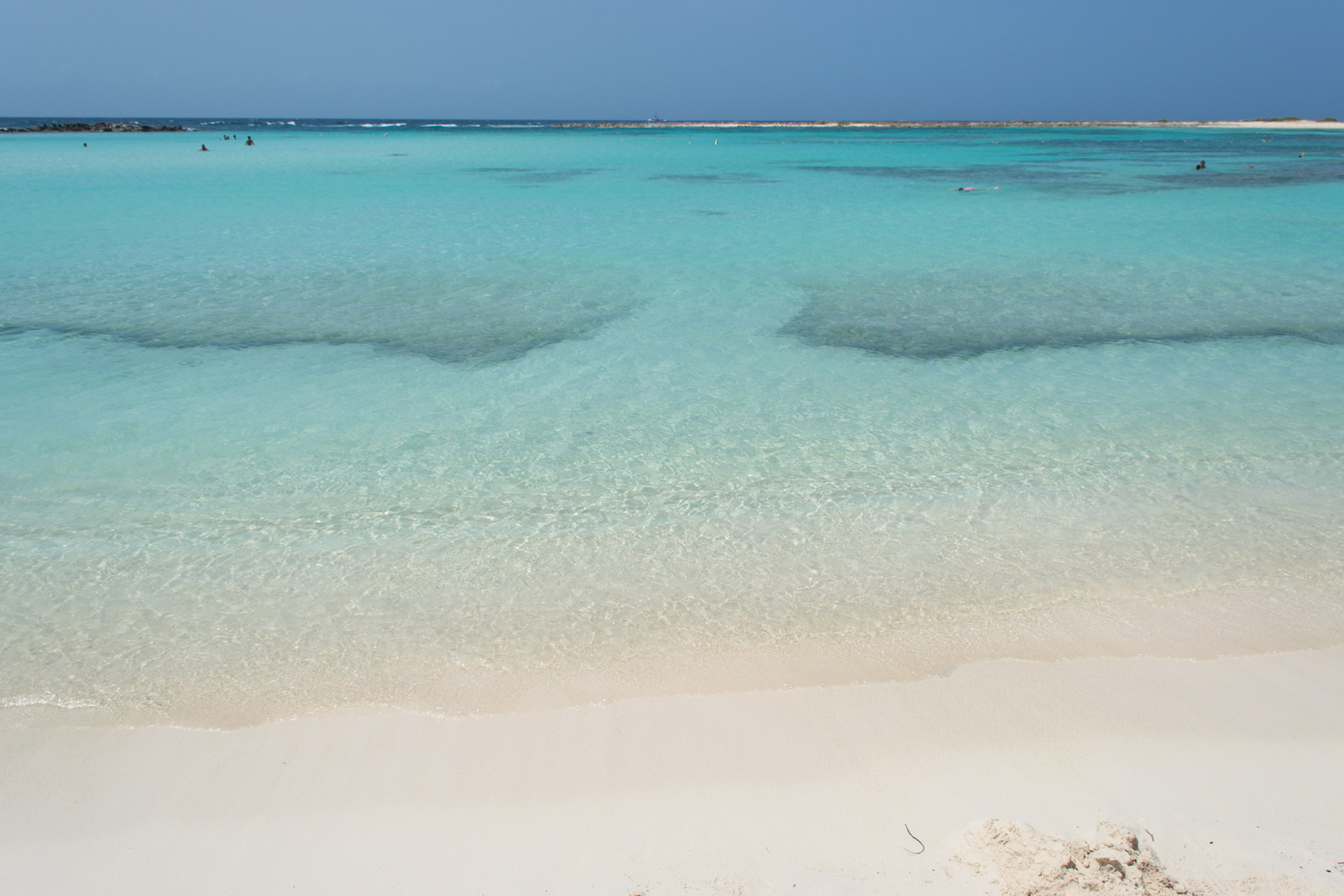 Baby Beach in Aruba has turquoise water and is one of the prettiest beaches I saw there!