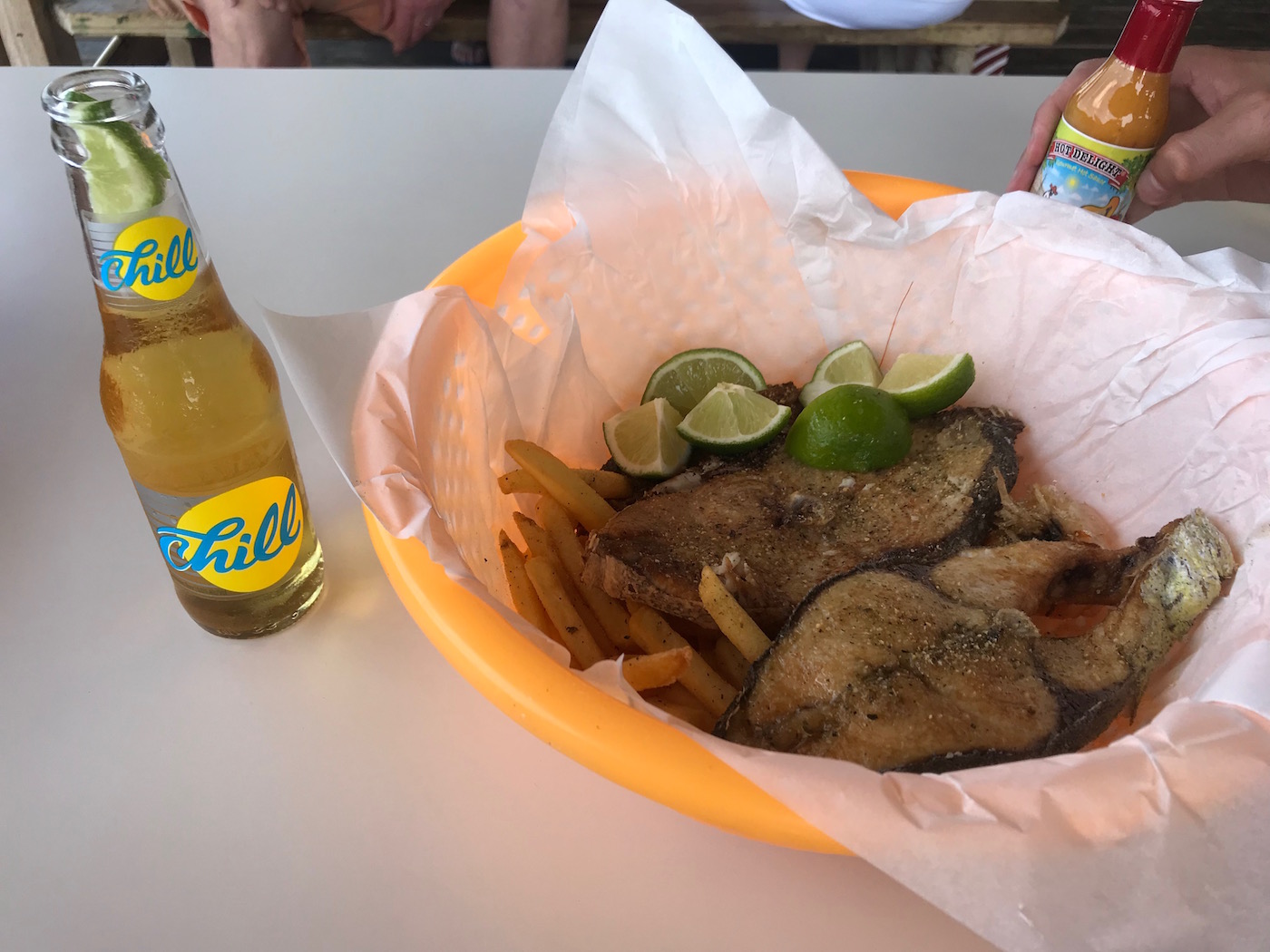 Fresh fish at Zeerover's in Aruba.