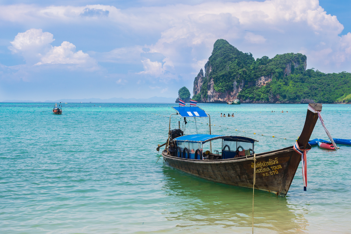 Koh Phi Phi is also where you'll find lots of long tail boats.