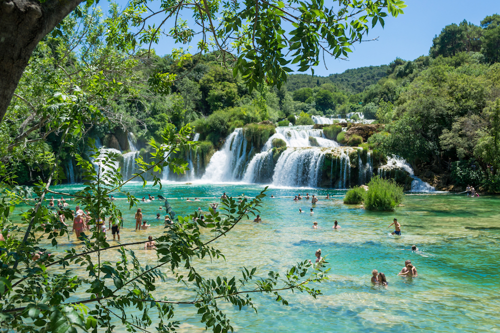 The Krka Waterfalls in Croatia.