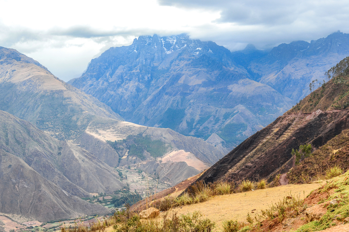 A view of the Sacred Valley in Peru.