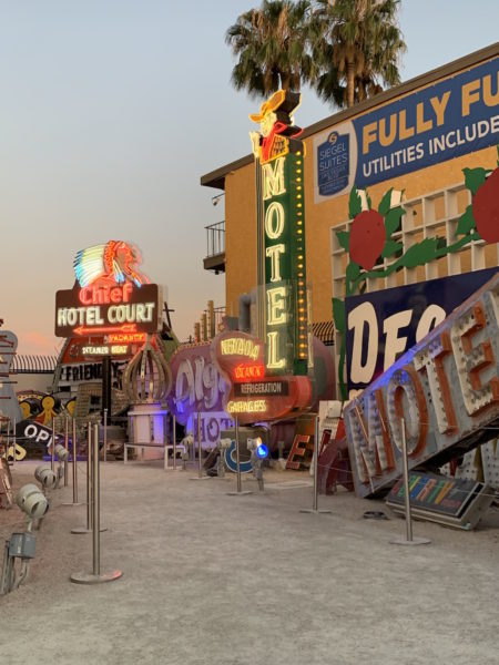 The neon museum signs.