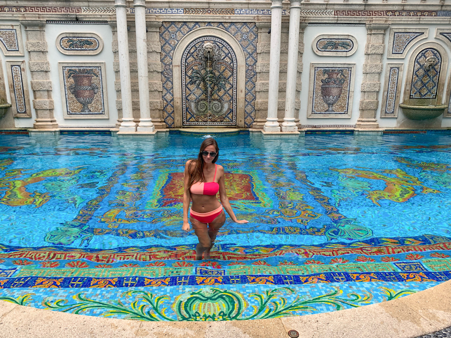 Visiting the Versace Mansion on Ocean Drive.