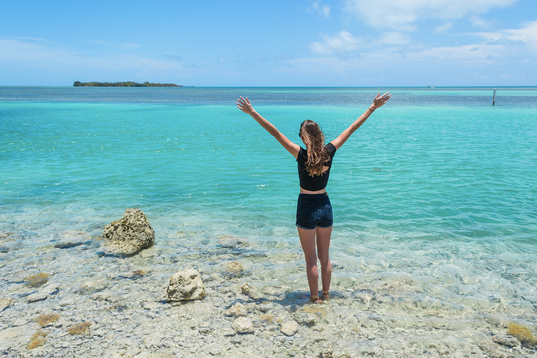 There are so many places to see on your Florida Keys road trip-like the beautiful turquoise water along the road.