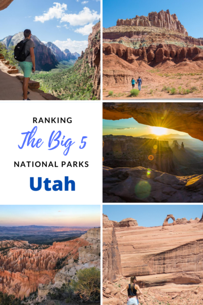 Ranking the Big 5 national parks in Utah!