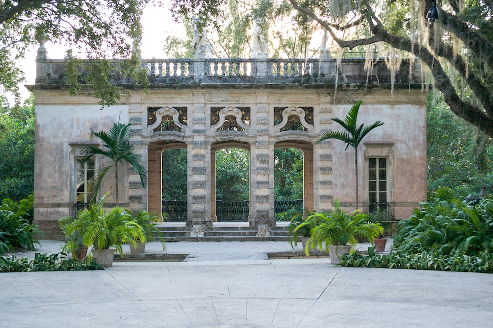 Beautiful entryway in the gardens at Vizcaya in Miami.