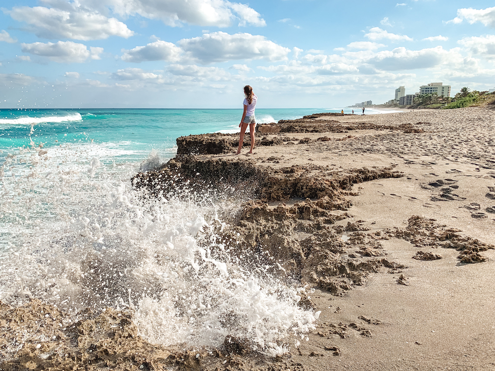 Going to the Blowing Rocks Preserve is one of the best things to do in Jupiter, Florida.