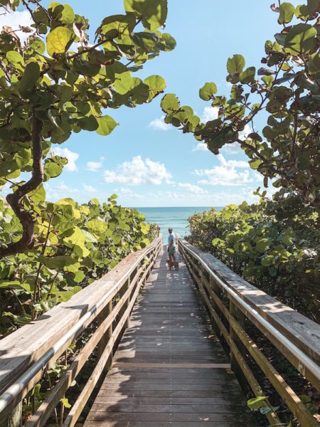 The boardwalk leading to the Dog Beach in Jupiter, Florida.