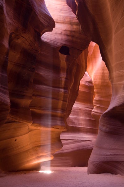 The light beams in upper Antelope Canyon.