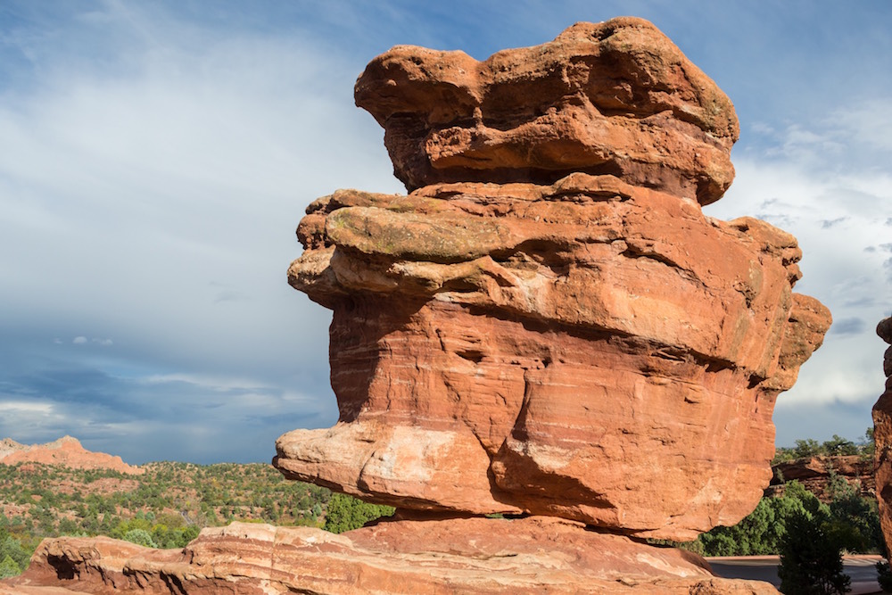 The balanced Rock in Colorado Springs.
