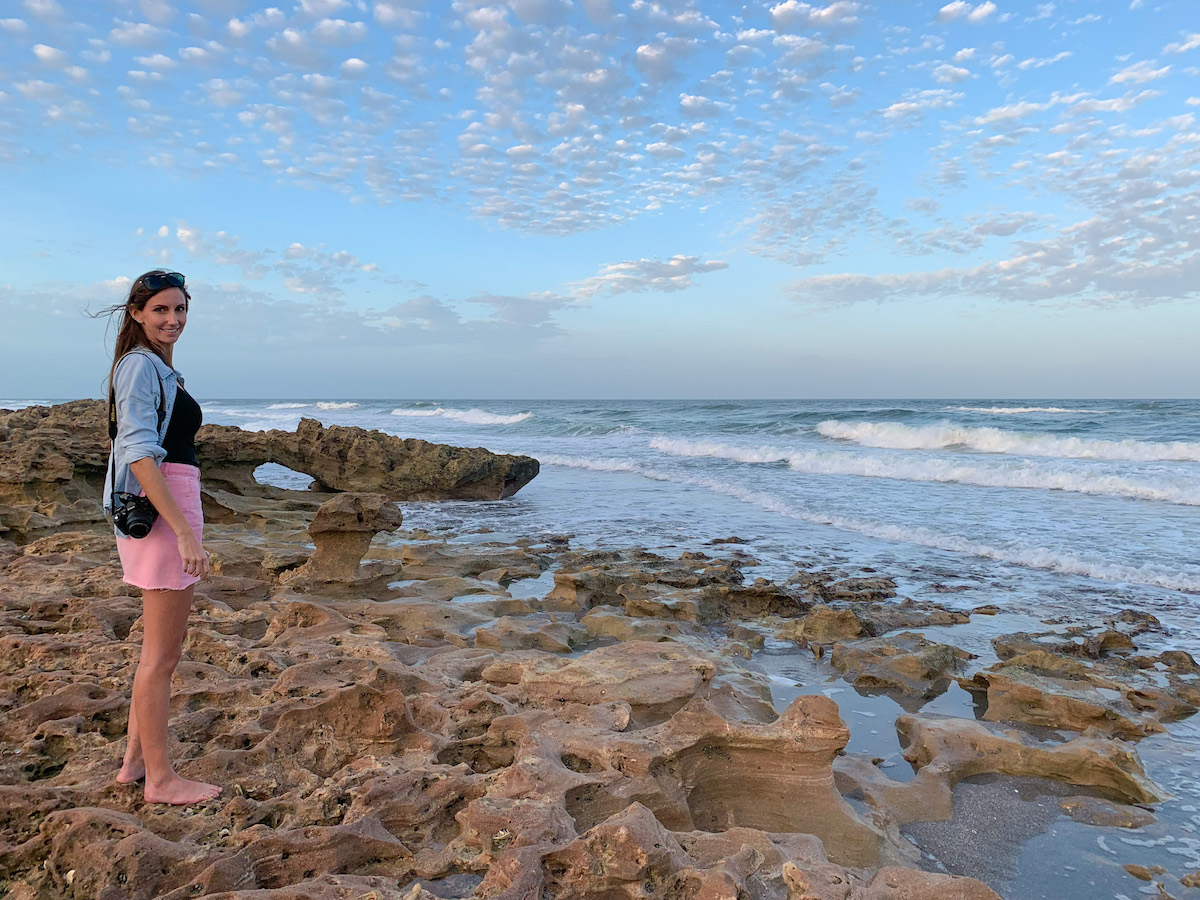 The rocks at Coral Cove in Florida, one of the beaches in Jupiter.