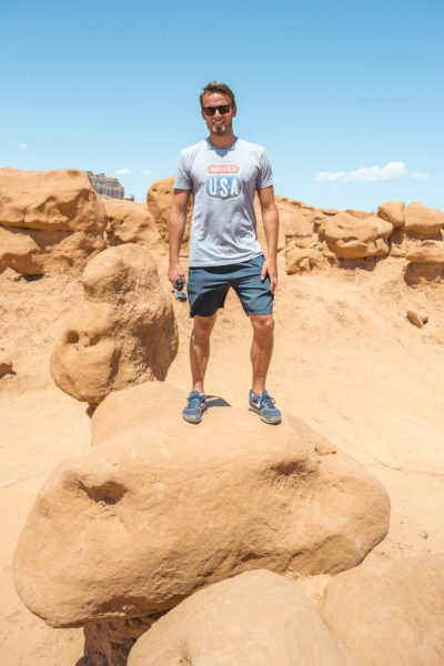 Standing on the rocks in Utah.