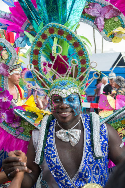 The costumes for Carnaval in Aruba are vibrant and intricate!