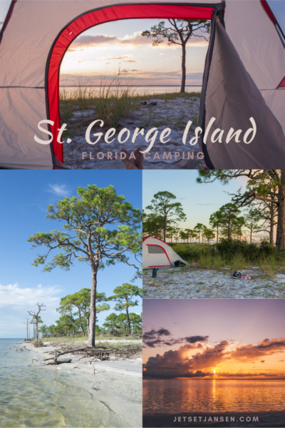 Camping on St George Island State Park on the Florida Panhandle.