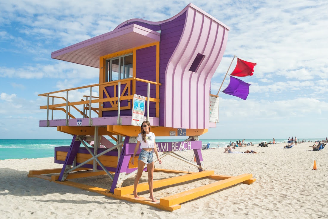 The Art Deco lifeguard stands are one of the best photo spots in Miami!