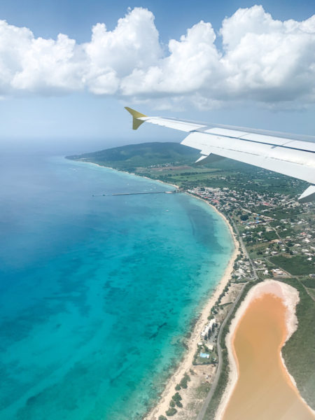 Flying into the island of St. Croix.