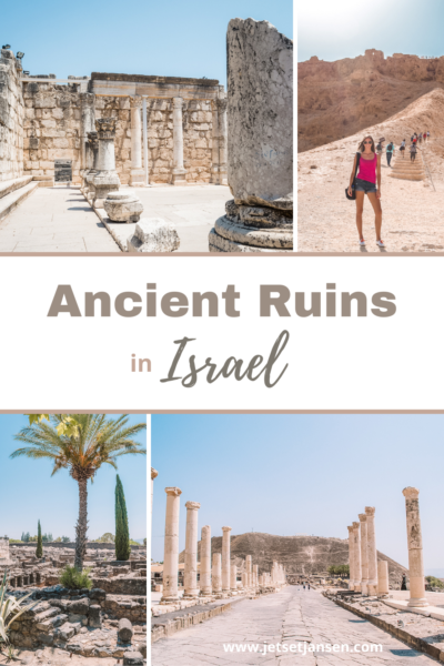 Exploring the ancient ruins in Israel.
