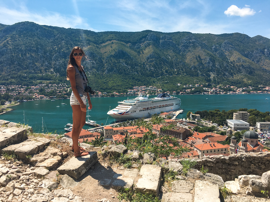 The view from the Wall of Kotor in Montenegro.