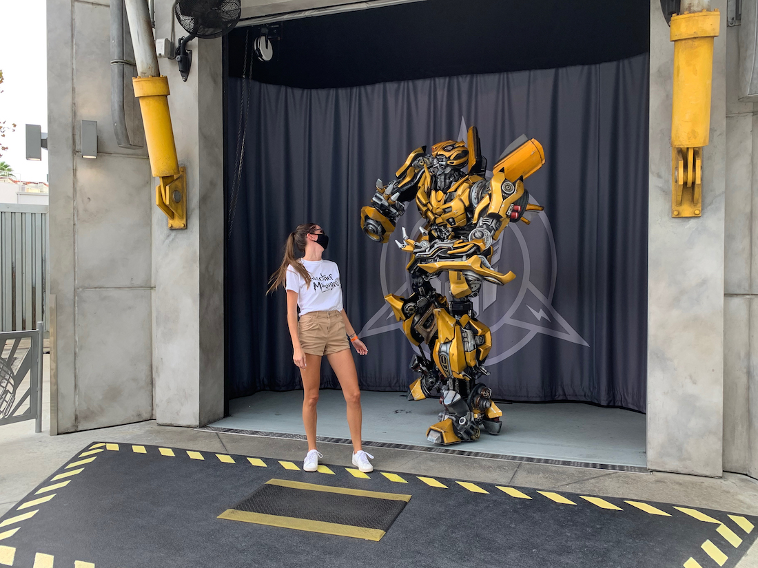 Transformers character at Universal Studios.