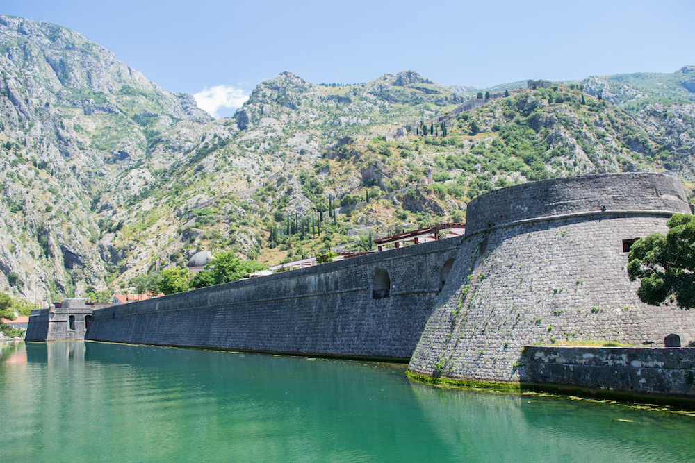 Part of the Wall of Kotor in Montenegro.