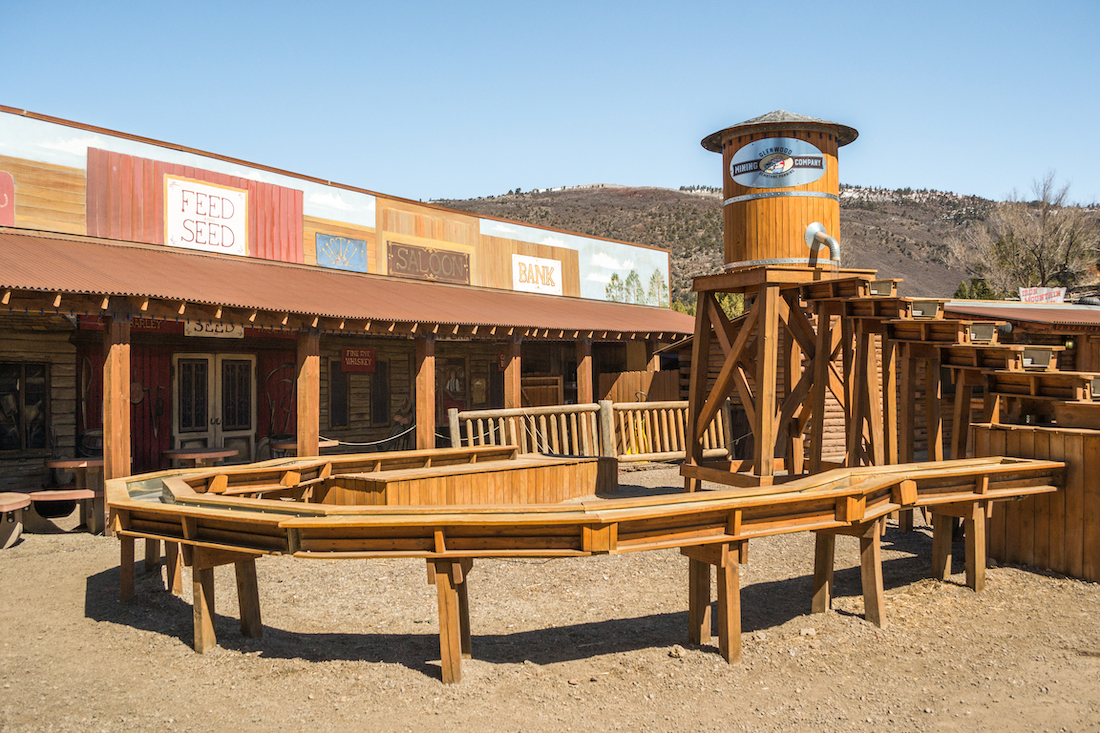 The Wild West decor at the mountain top adventure park.