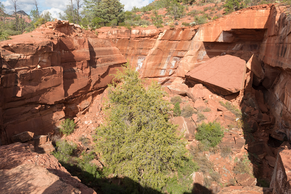 The short hike to Devil's Kitchen is where you can see a large sinkhole.