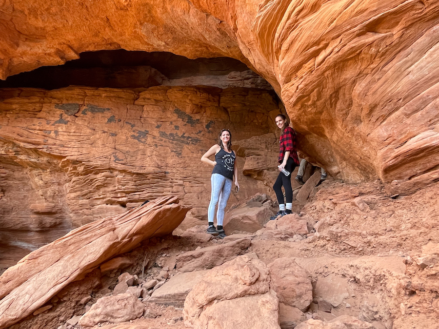 Hiking to the caves on the Soldier Pass Trail in Sedona.