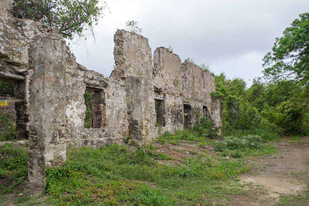 Old ruins in St. Croix in the US Virgin Islands. 