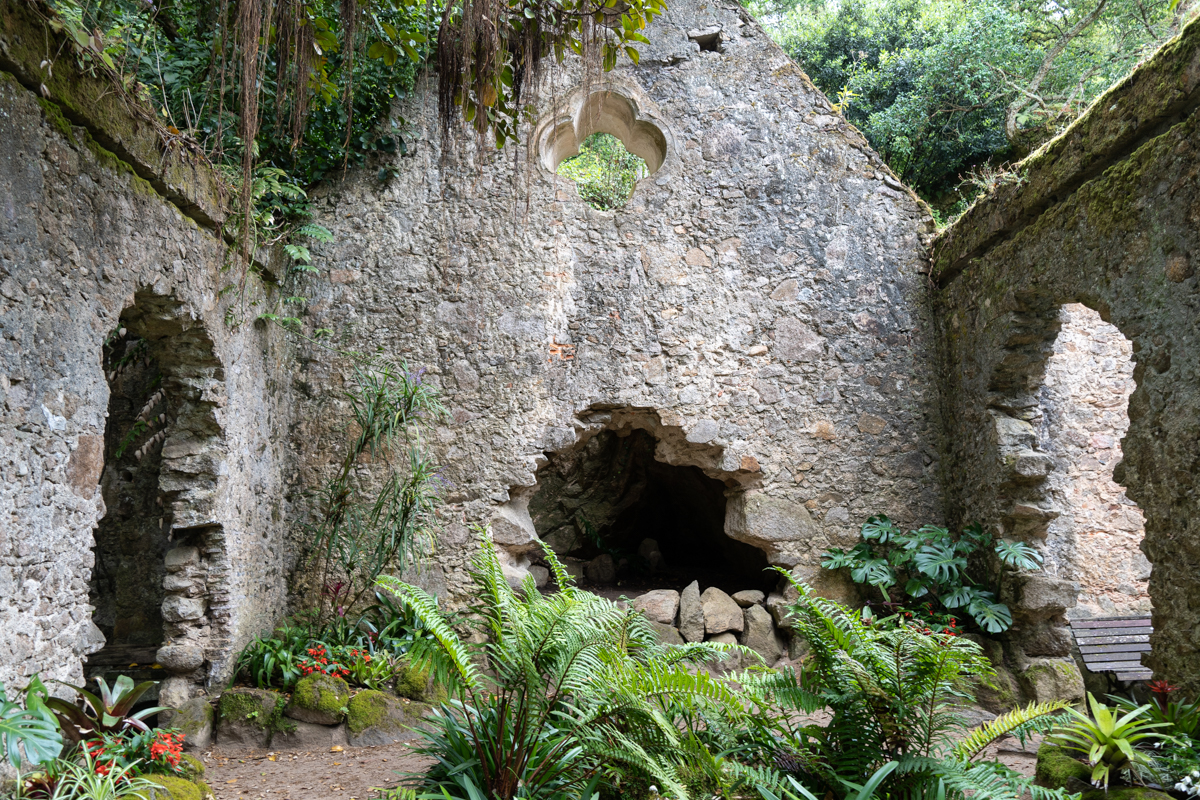 The chapel ruins on the grounds of the Palace of Monserrate in Sintra.