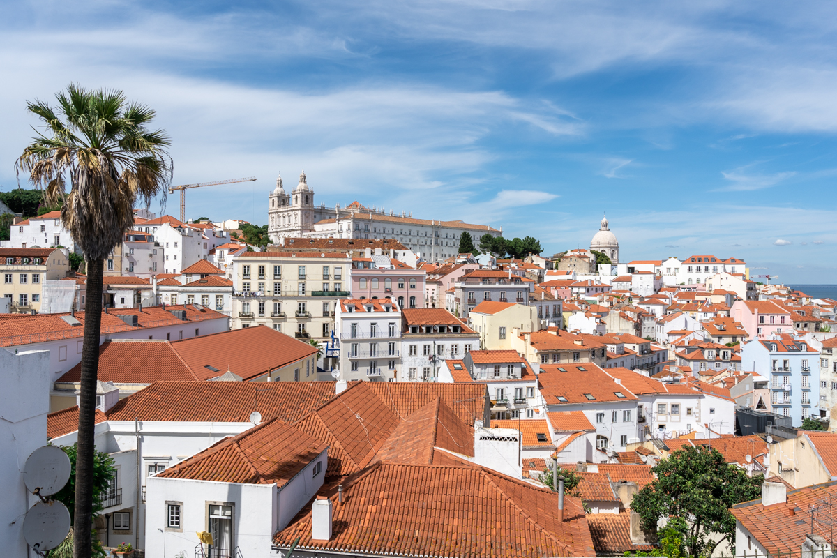 The view from Miradouro das Portas do Sol in Lisbon.