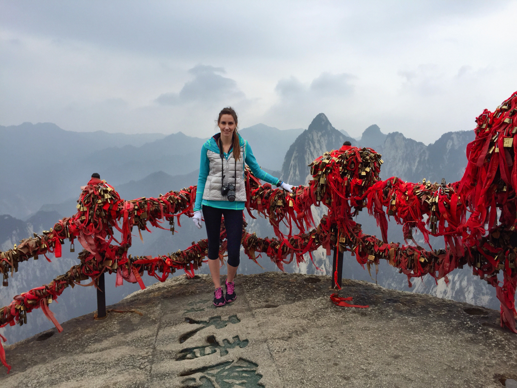 Hiking Mount Huashan in China. 