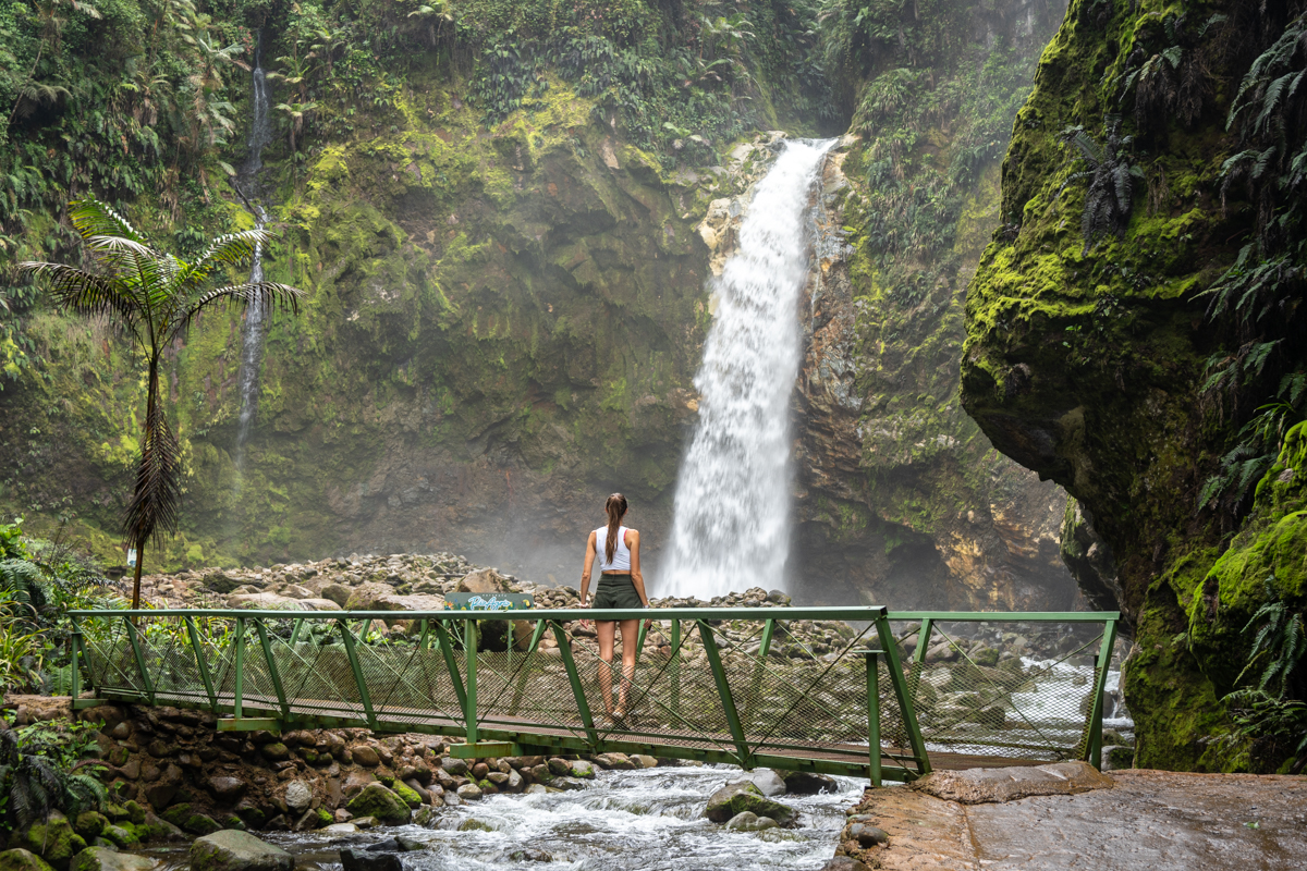 The Rio Agrio waterfall was one of our favorite stops on our Costa Rica itinerary.